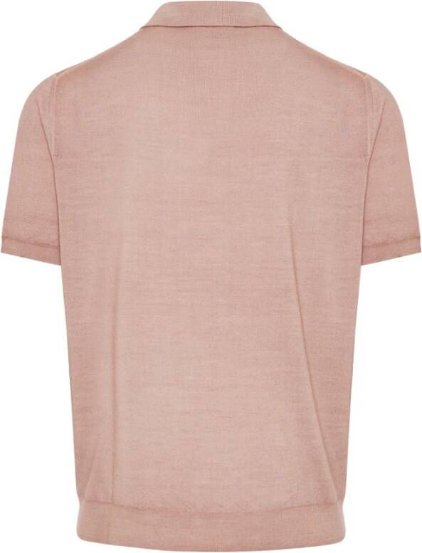 Canali Polo Shirt Roze Heren