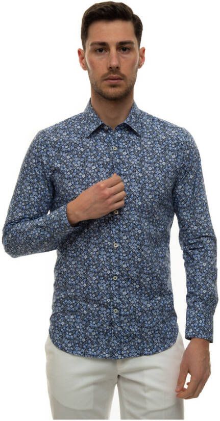 Canali Overhemd Blauw Heren