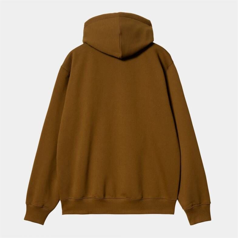 Carhartt WIP Bruine hoodie met logo print Bruin Heren