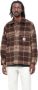 Carhartt WIP Geruite Fleece Shirt met Zakken Brown Unisex - Thumbnail 2