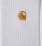 Carhartt WIP Witte Chase Socks met Gouden Logo White Heren - Thumbnail 2