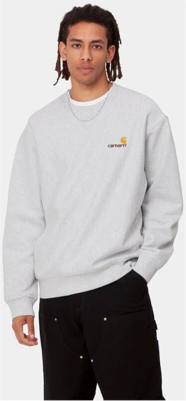 Carhartt WIP Grijze American Script Sweatshirt Grijs Heren