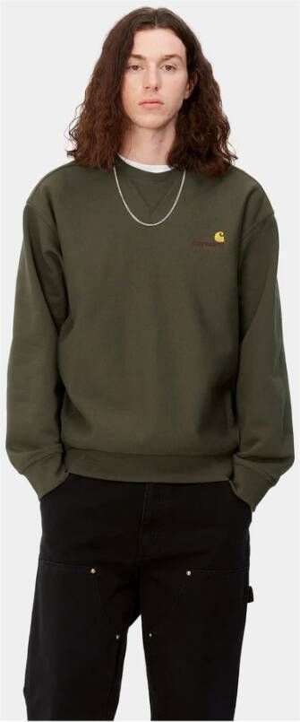 Carhartt WIP Groene American Script Sweater Groen Heren