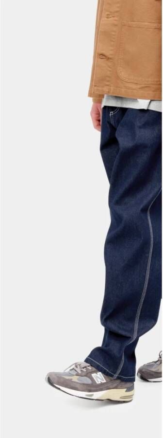 Carhartt WIP Eenvoudige Broek Relaxte Pasvorm NorHeren Taille Blue Heren - Foto 4