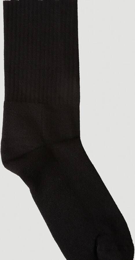 Carhartt WIP Rib-Knit Logo Socks Zwart Heren