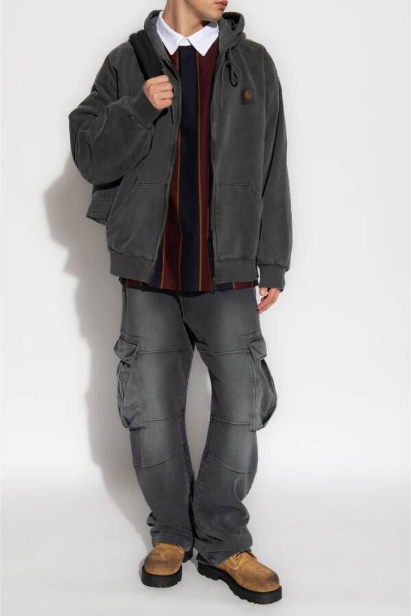 Carhartt WIP Ruben striped polo shirt Rood Heren