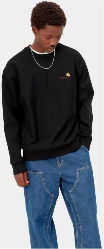 Carhartt WIP Zwarte American Script Sweater Zwart Heren