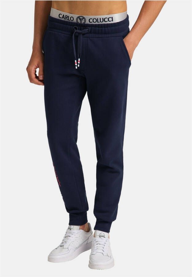 carlo colucci Atletico Sweathose Contrater Blauw Heren