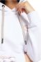 Carlo colucci Dames Catania Hoodie White Dames - Thumbnail 4