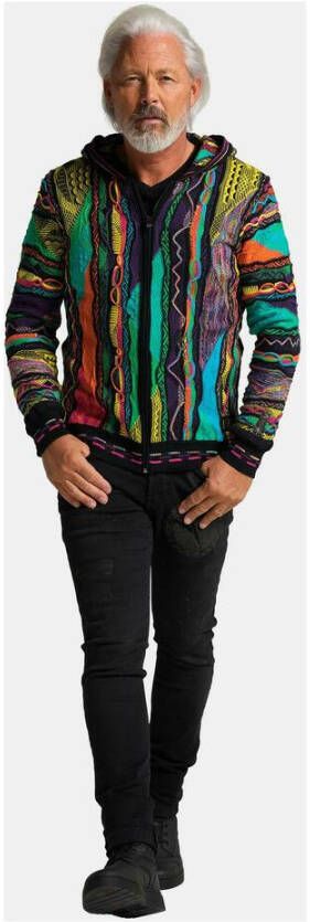 carlo colucci Edicione Cardigan met kap Zwart Heren