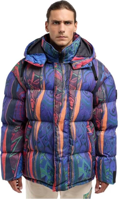 carlo colucci Gewatteerde Oversized Jas De Zanet Blauw Heren