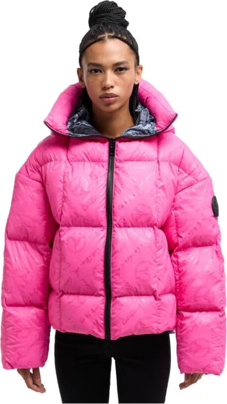 carlo colucci Gewatteerde Oversized Jas Deane Roze Dames