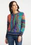Carlo colucci Unieke Ronde Hals Trui Collectie voor Vrouwen Blue Dames - Thumbnail 2