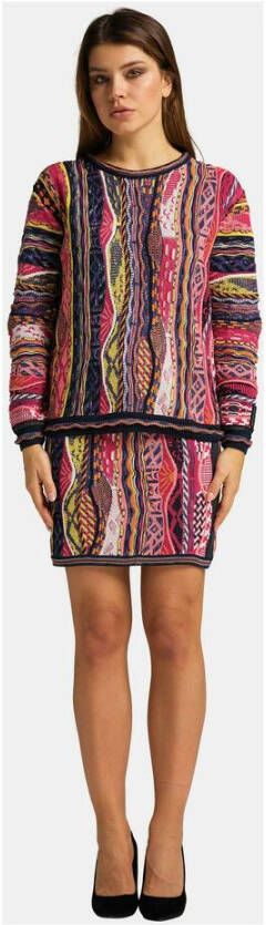 carlo colucci Jacquard pullover cutri Roze Dames