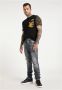 Carlo colucci Jeans met gebruikte wasbeurt en speechopiping cecchetto Grijs Heren - Thumbnail 3