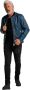 Carlo colucci Men Leather Jacket in CrocTooptics Coccodrillo Blauw Heren - Thumbnail 2