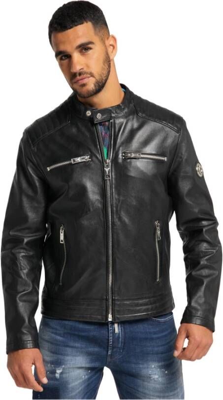 carlo colucci Leather Jackets Zwart Heren