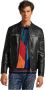 Carlo colucci Heren Biker Leren Jas Bento Zwart Black Heren - Thumbnail 2