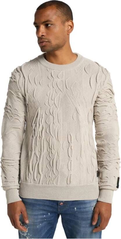 carlo colucci Trui met ronde hals Beige Heren