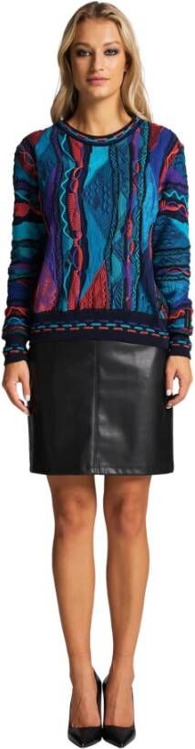 carlo colucci Trui met ronde hals Blauw Dames