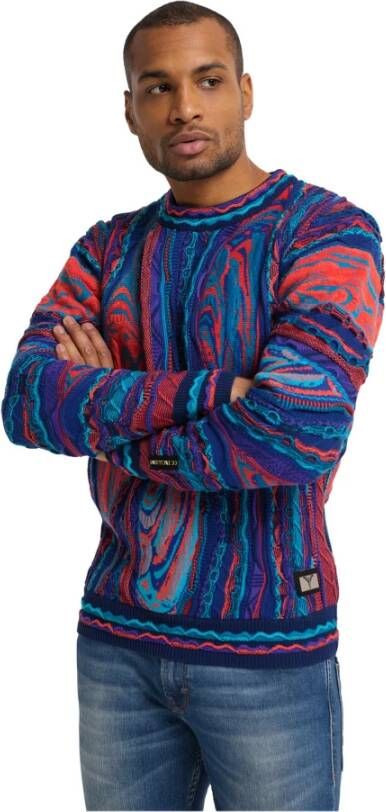 carlo colucci Trui met ronde hals Blauw Heren