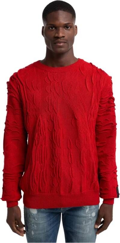 carlo colucci Trui met ronde hals Rood Heren