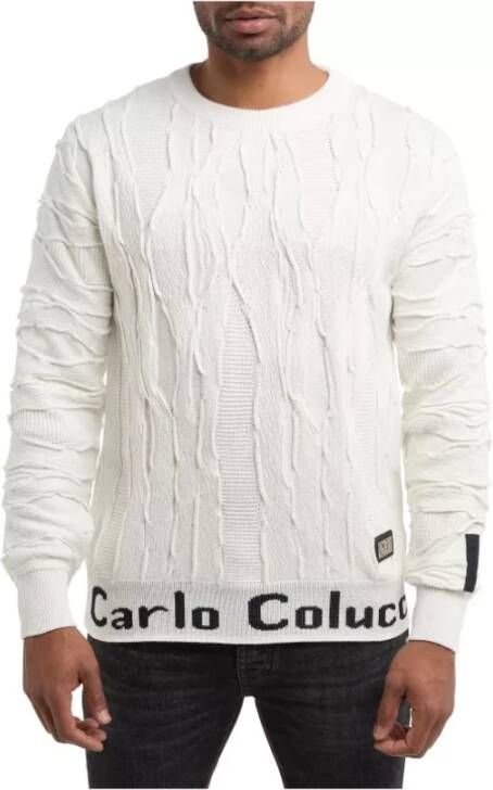 carlo colucci Witte Trui C11706 59 Wit Heren