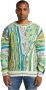 Carlo colucci Unieke Jacquard Gebreide Trui White Heren - Thumbnail 2