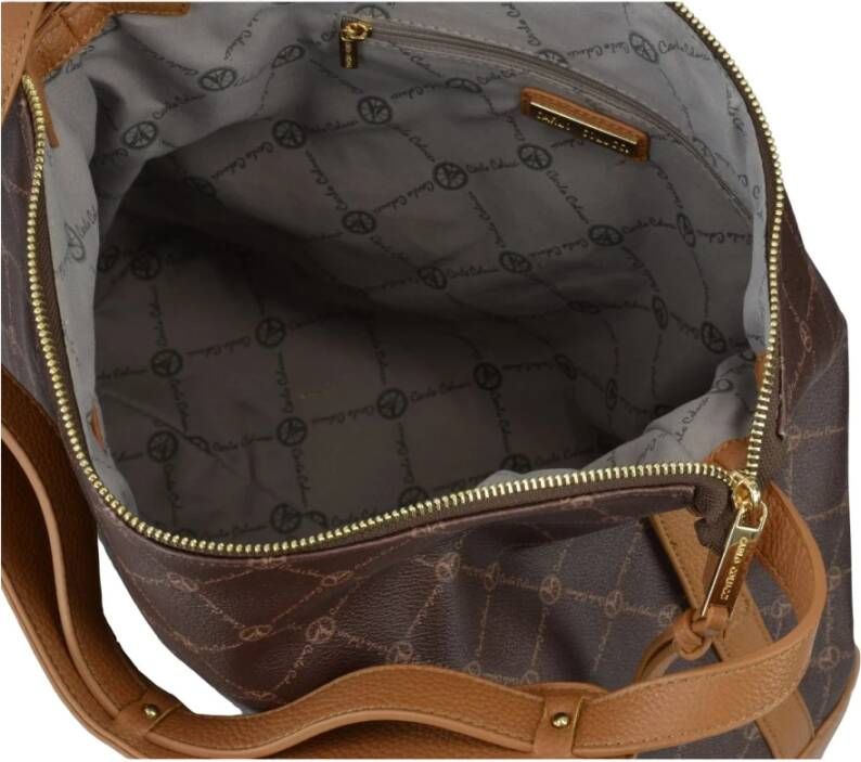 carlo colucci Schoudertas met logoprint Cervonio Brown Dames