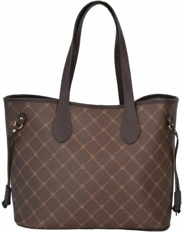 carlo colucci Shopper MIT-logo-printaar beneden Bruin Dames