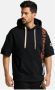 Carlo colucci Korte arm sweatshoodie met letters Crivellaei Zwart Heren - Thumbnail 2