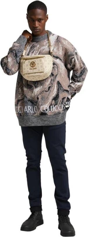 carlo colucci Shoulder Bags Beige Unisex