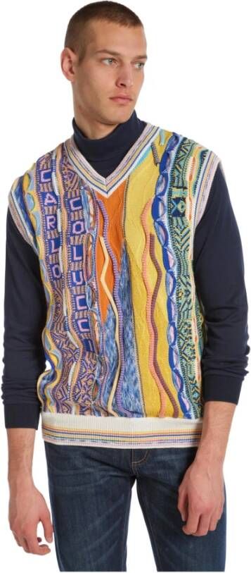 carlo colucci Sleeveless Knitwear Meerkleurig Heren