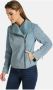 Carlo colucci Zachte velours lederen jas dal bella Blauw Dames - Thumbnail 2