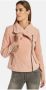 Carlo colucci Zachte velours lederen jas dal bella Roze Dames - Thumbnail 2