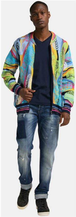 carlo colucci Strickblouson Crozzolin Blauw Heren