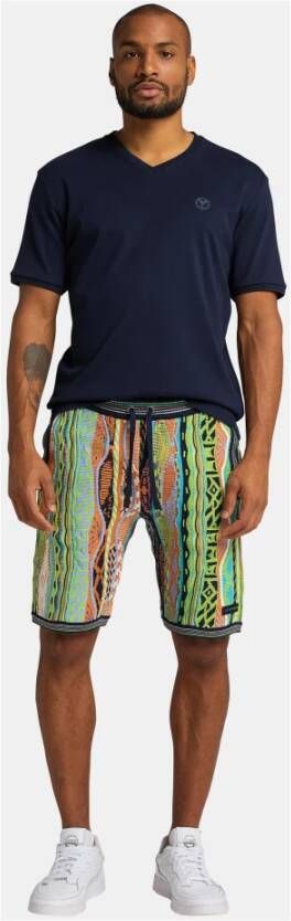 carlo colucci Strickshorts MIT Jaquard Cucuzza Groen Heren