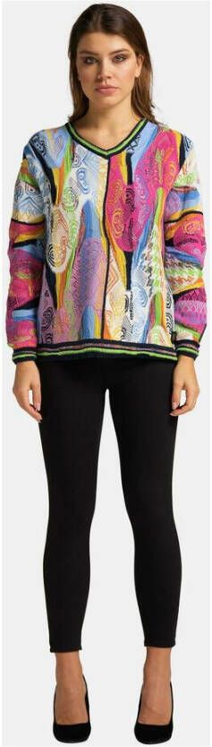 carlo colucci Trui met v-neckline Roze Dames