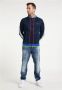 Carlo colucci Retro Sweatjacke met opstaande kraag Casaccia Blue Heren - Thumbnail 3
