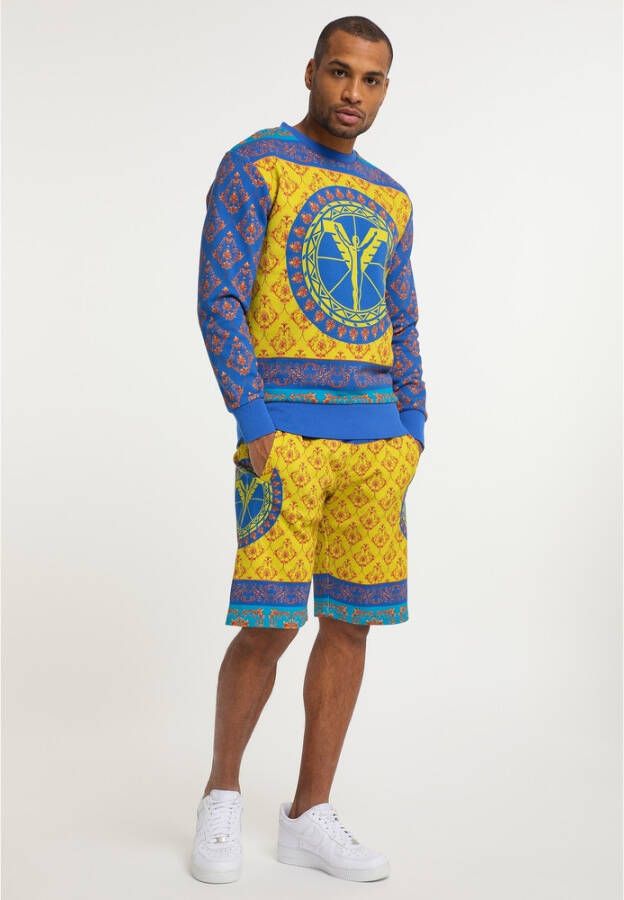 carlo colucci Sweatshort MIT Logo Clement Blauw Heren
