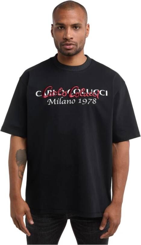 carlo colucci T-Shirts Zwart Heren