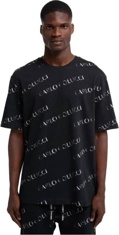 carlo colucci T-Shirts Zwart Heren