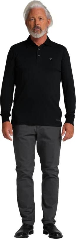 carlo colucci Unieke heren polo shirts Black Heren