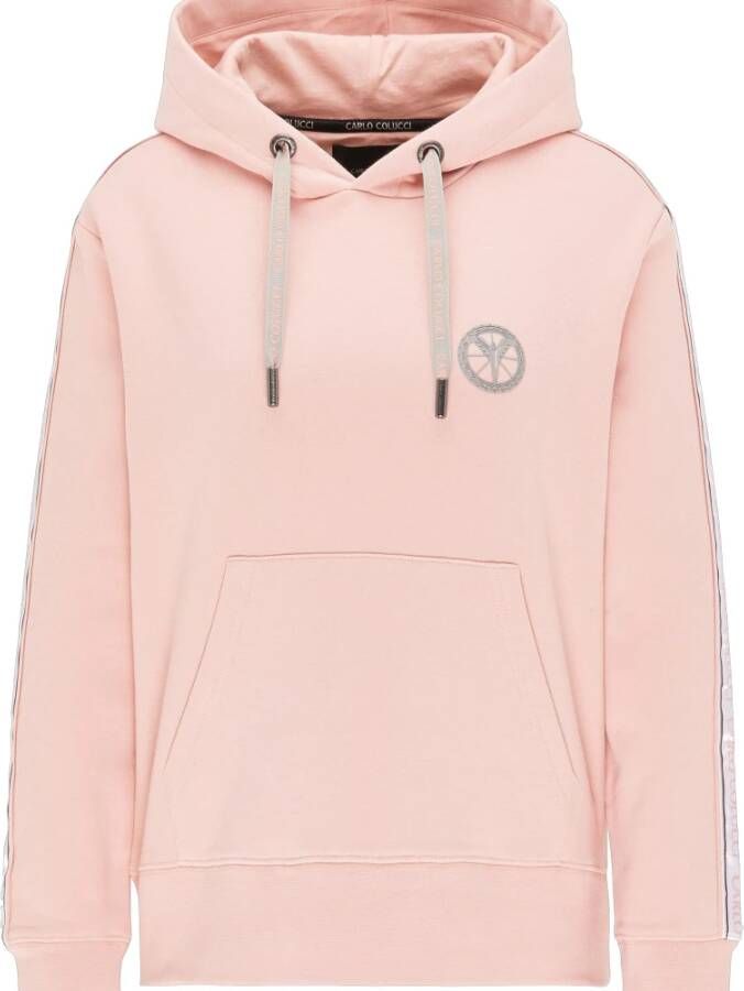 carlo colucci Unieke Katoenen Sweatshirt voor Vrouwen Pink Dames