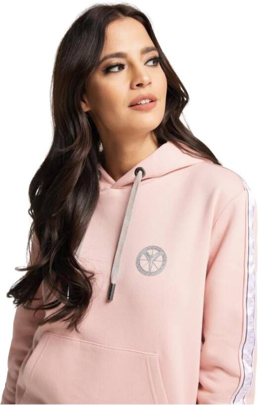 carlo colucci Unieke Katoenen Sweatshirt voor Vrouwen Pink Dames