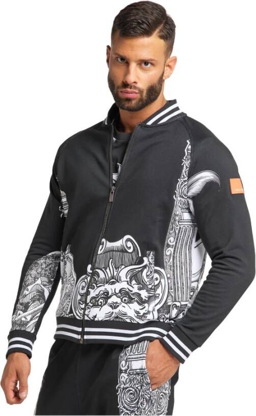 Carlo colucci Unieke Sweatblouson Dallapiccola Jas voor Heren Black Heren