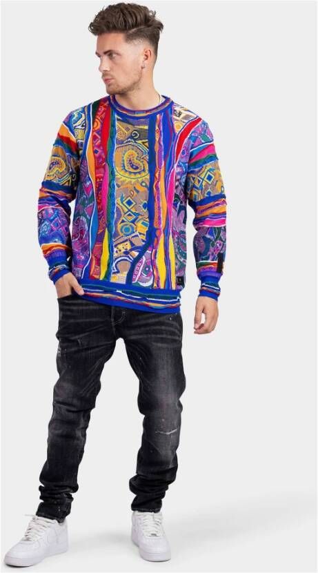 Carlo colucci Upgrade je casual garderobe met stijlvolle sweater voor heren Blue Heren