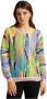 Carlo colucci Jacquard V-Hals Trui Curtoni Multicolor Dames - Thumbnail 2
