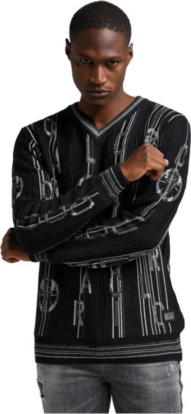 carlo colucci V-neck Knitwear Zwart Heren