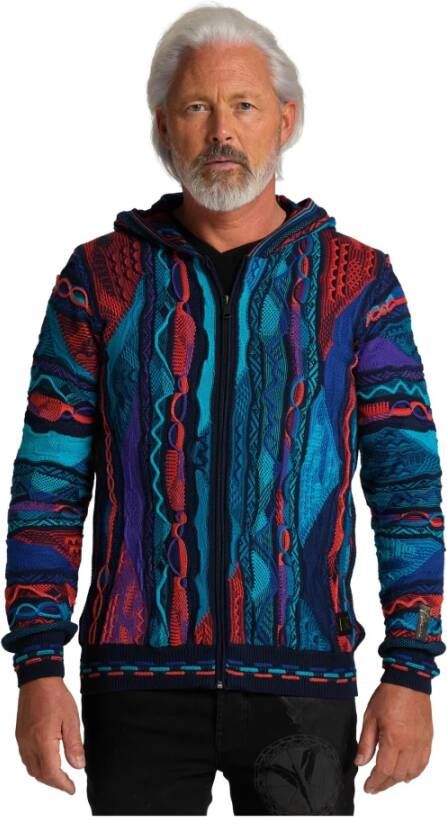 carlo colucci Sweater met rits Blauw Heren